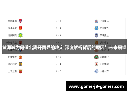 黄海诚为何做出离开国乒的决定 深度解析背后的原因与未来展望 黄海诚为何做出离开国乒的决定 深度解析背后的原因与未来展望